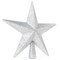 Ornativity Glitter Star Tree Topper - Christmas Silver Decorative Holiday Bethlehem Star Ornament - 8"